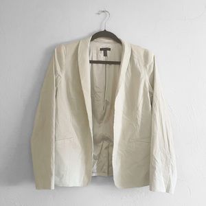 EILEEN FISHER Bone Polished Ramie Blazer Jacket Women’s 14 Petite